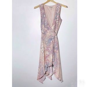 LOVE21 Pastel High-Low Wrap Dress